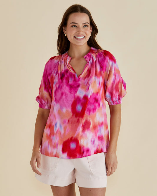 Image of Blouses. Productname: Betty Basics Joanne Blouse Floral Abstract Print in Floral Abstract Print colour by brand - Betty Basics