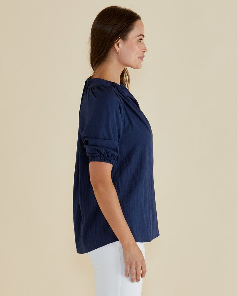 Betty Basics Joanne Blouse (Navy Blue)