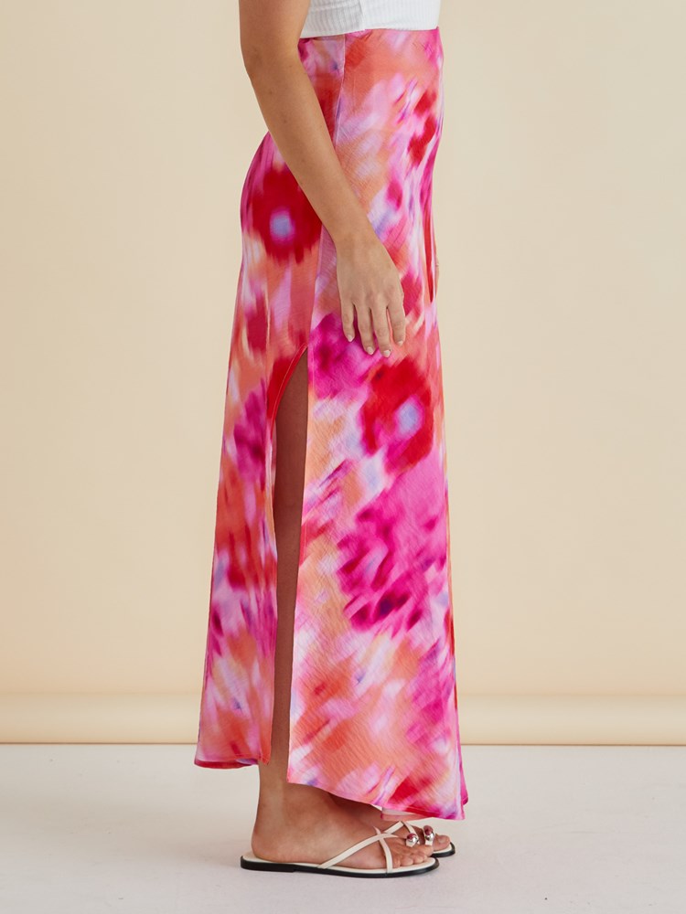 Betty Basics Mindy Skirt (Floral Abstract Print)