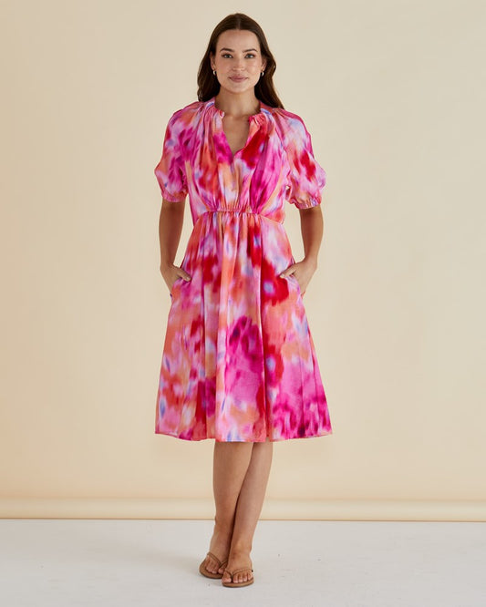 Betty Basics Emery Dress (Floral Abstract Print)