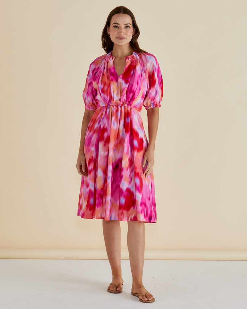 Betty Basics Emery Dress (Floral Abstract Print)