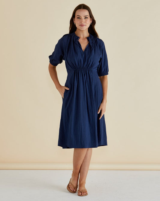 Image of Dresses. Productname: Betty Basics Emery Dress Navy Blue in Navy Blue colour by brand - Betty Basics