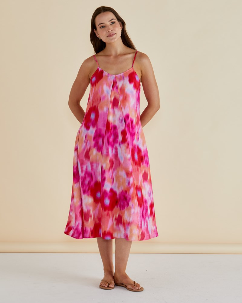 Betty Basics Harriet Dress (Floral Abstract Print)