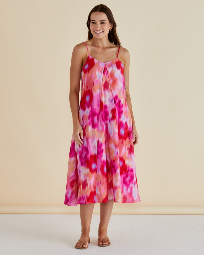 Betty Basics Harriet Dress (Floral Abstract Print)