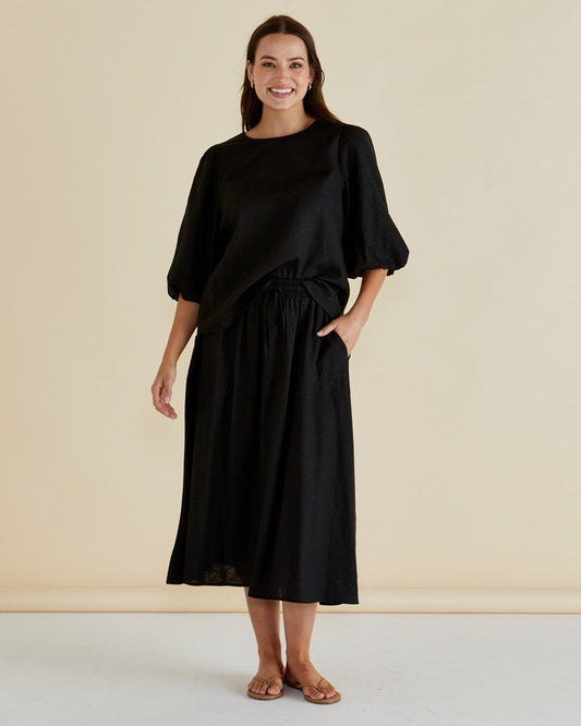 Betty Basics Belize Blouse (Black)