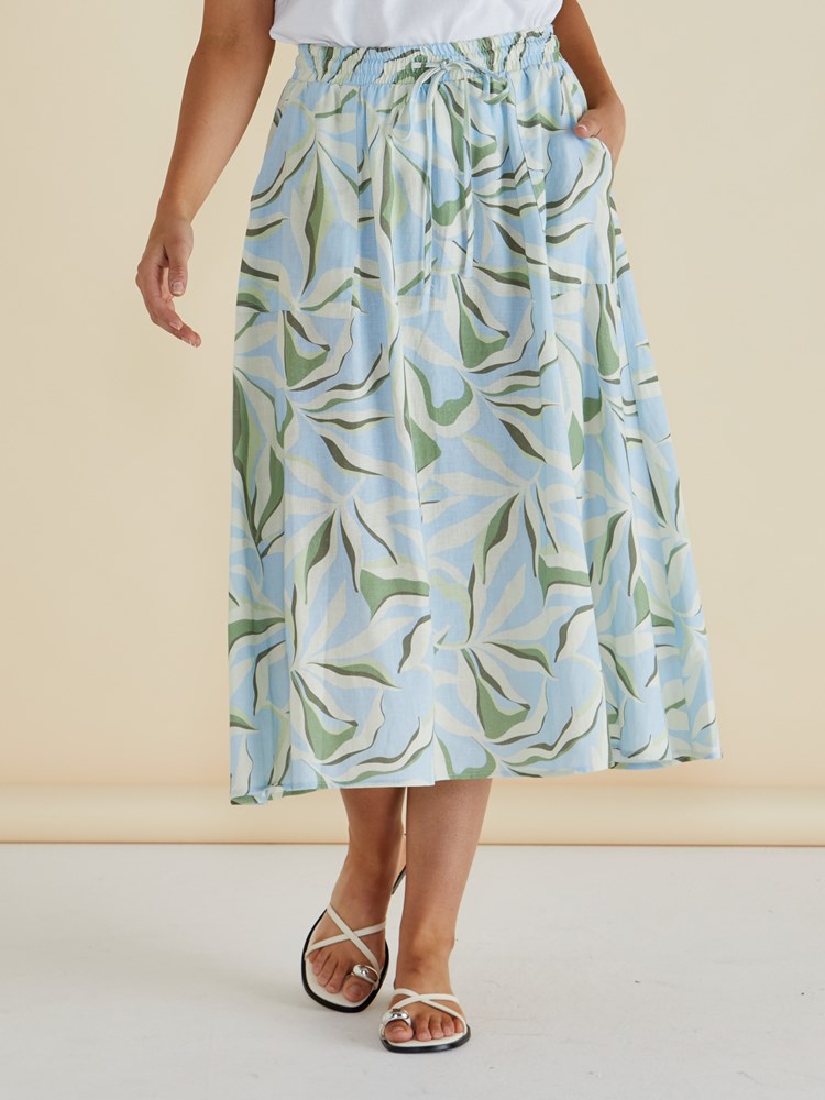 Betty Basics Belize Skirt (Garden Print)