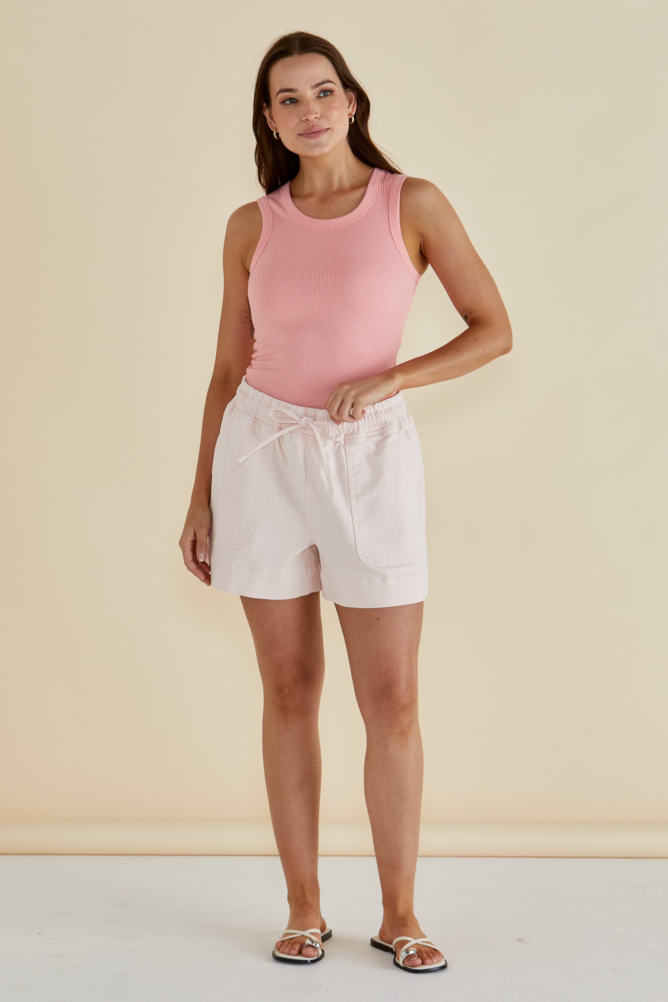 Betty Basics Relax Denim Shorts (Pink)