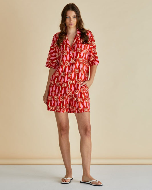 Betty Basics Copacabana Shirt (Sardinia Geo Print)