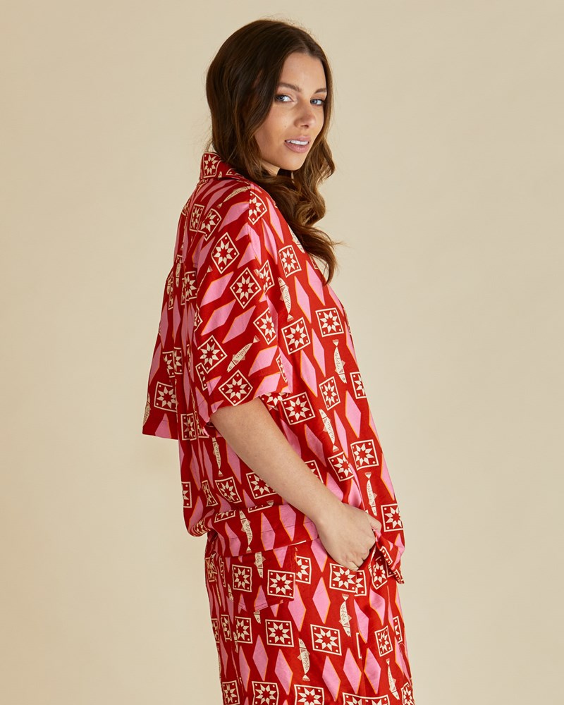 Betty Basics Copacabana Shirt (Sardinia Geo Print)