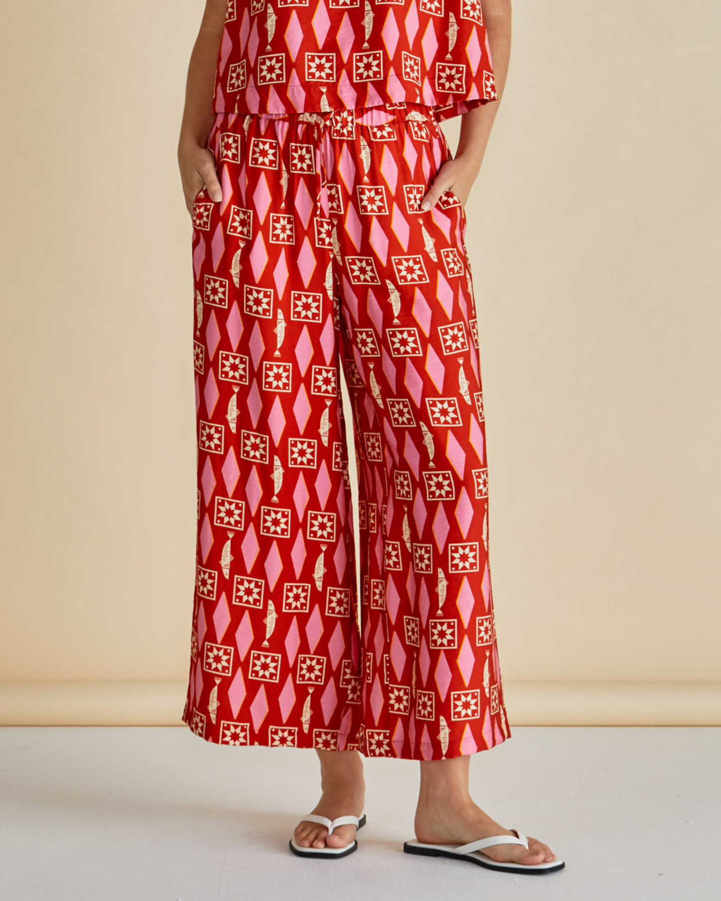 Betty Basics Copacabana Relax Pant (Sardinia Geo Print)
