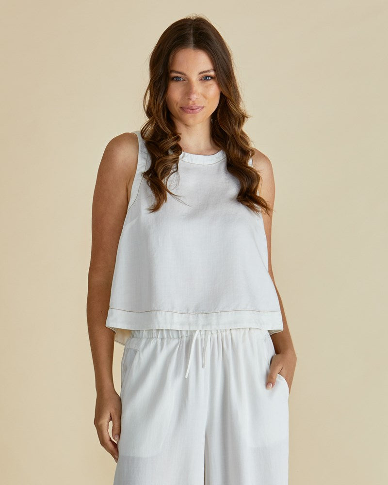 Betty Basics Copacabana Shell Top (White)