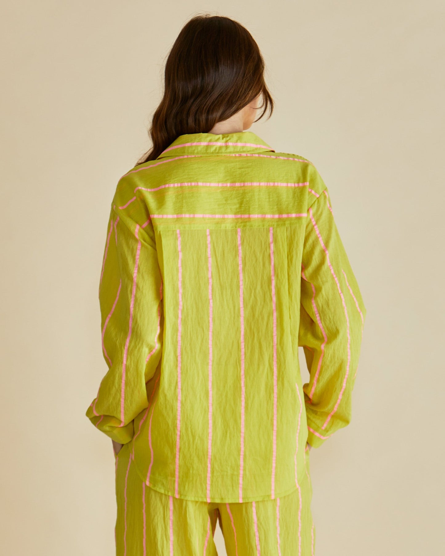 Betty Basics Hayman Shirt (Yellow/Pink Stripe)