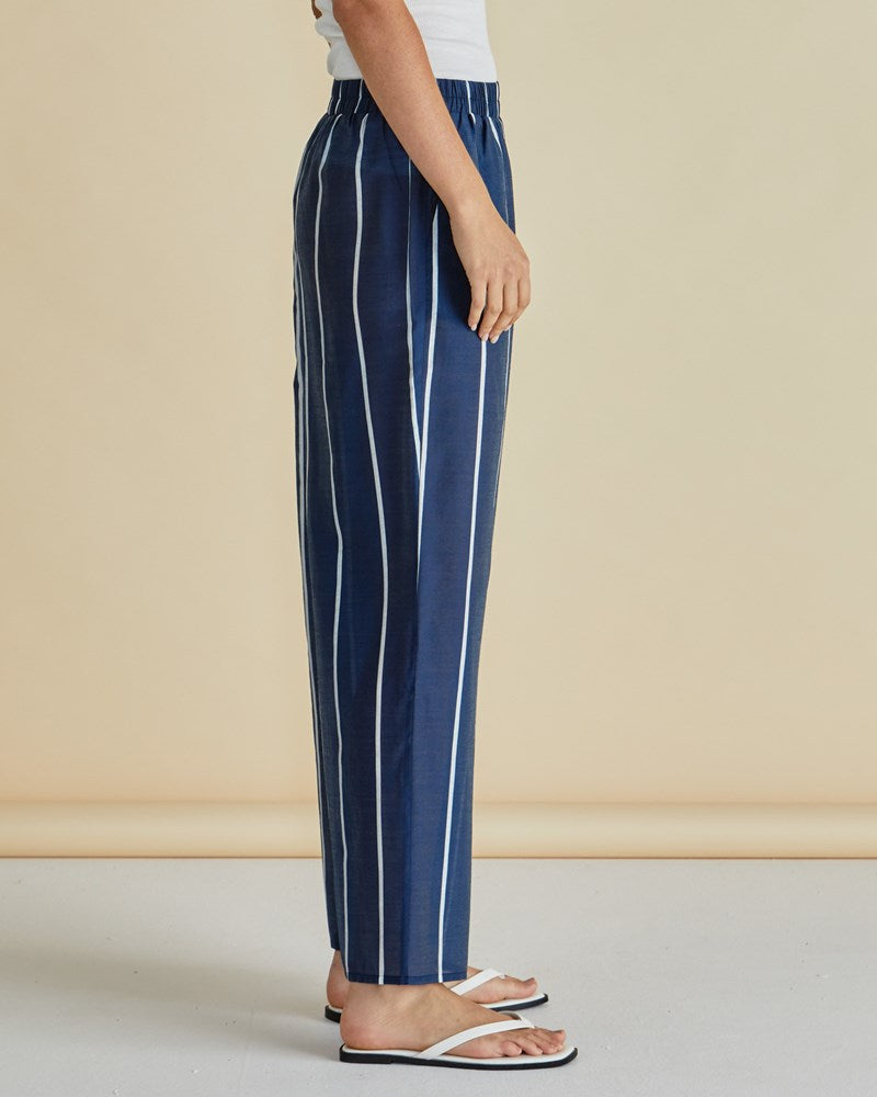 Betty Basics Hayman Pant (Navy/White Stripe)