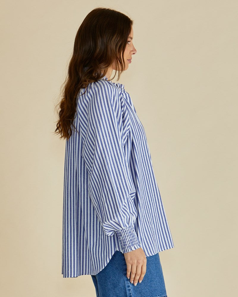 Betty Basics Romi Shirt (Navy Stripe)