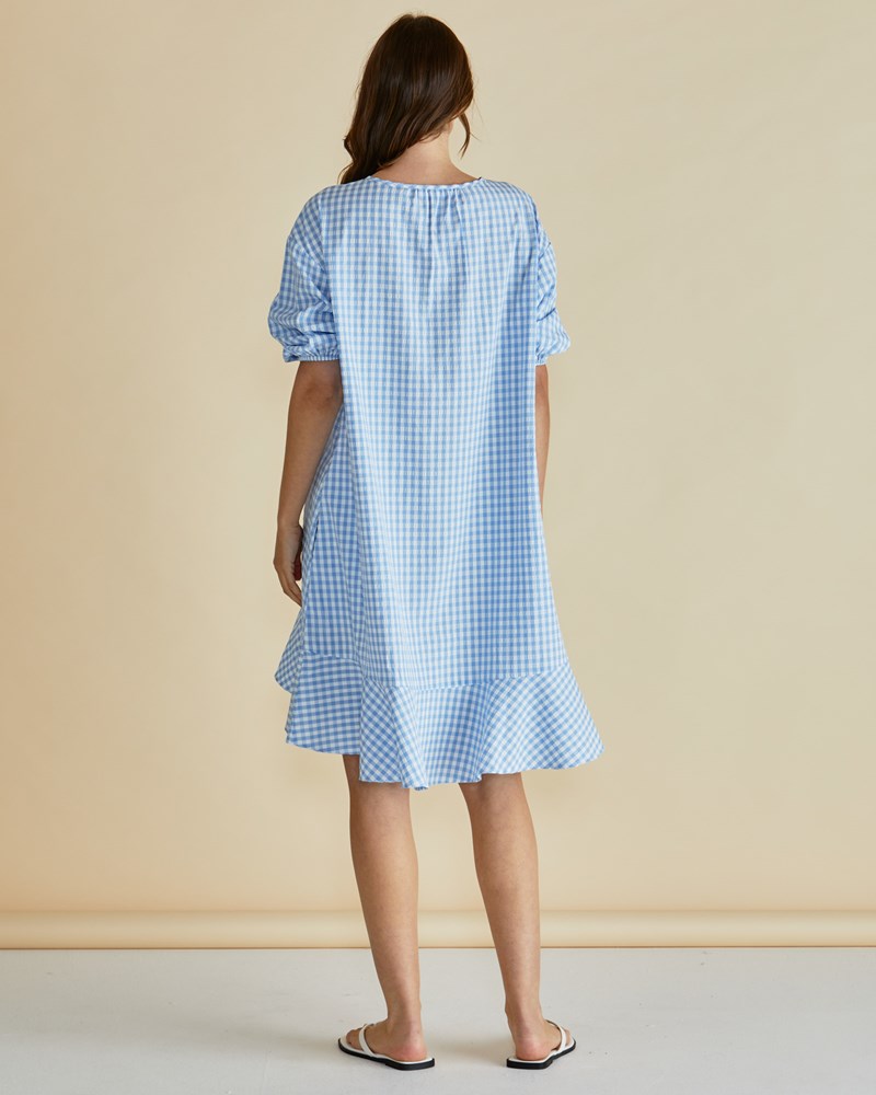 Betty Basics Livvy Dress (Blue Gingham)