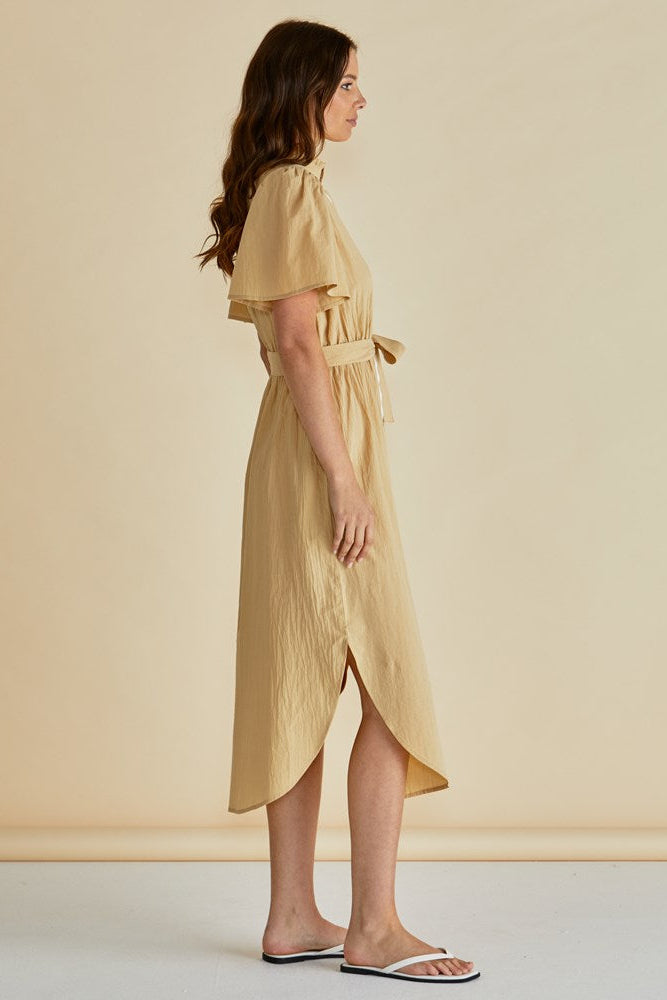 Betty Basics Immie Dress (Beige Ric Rac)
