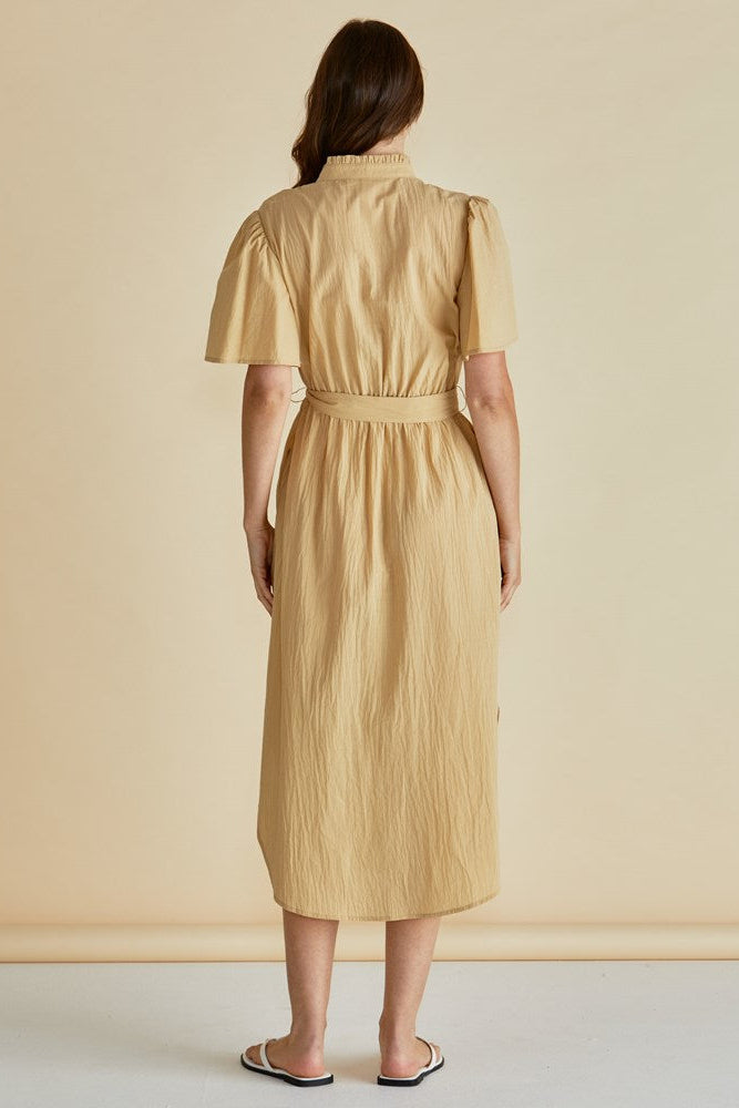 Betty Basics Immie Dress (Beige Ric Rac)