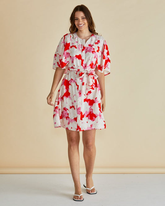 Image of Dresses. Productname: Betty Basics Gwenda Dress Red Floral Print in Red Floral Print colour by brand - Betty Basics