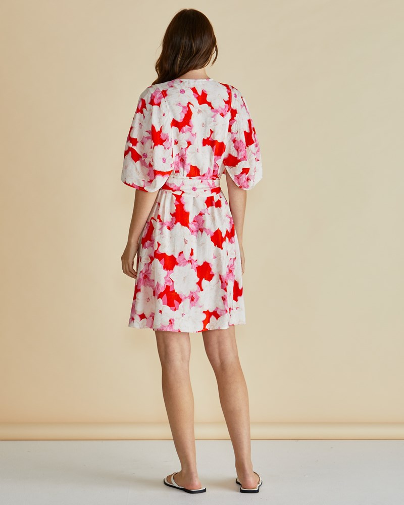 Betty Basics Gwenda Dress (Red Floral Print)