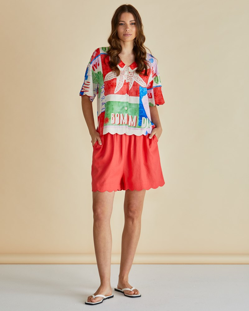 Betty Basics Scarlett Shirt (Seashell Print)