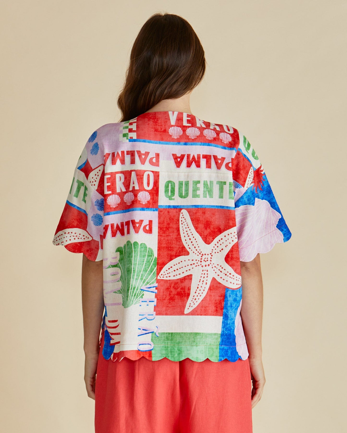 Betty Basics Scarlett Shirt (Seashell Print)