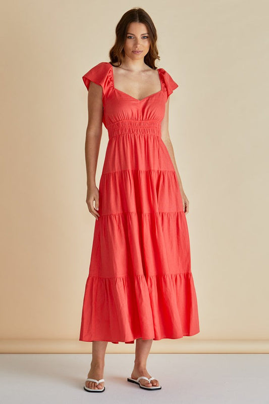 Image of Dresses. Productname: Betty Basics Sadie Dress Red in Red colour by brand - Betty Basics