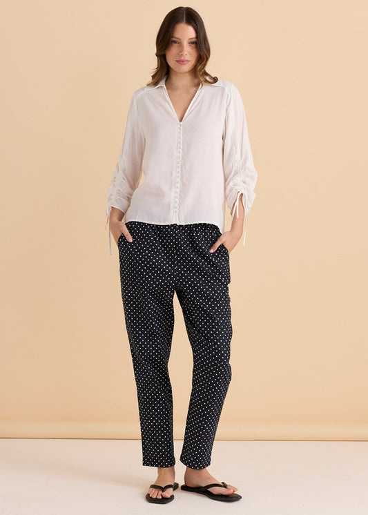 Betty Basics Belinda Blouse (White)