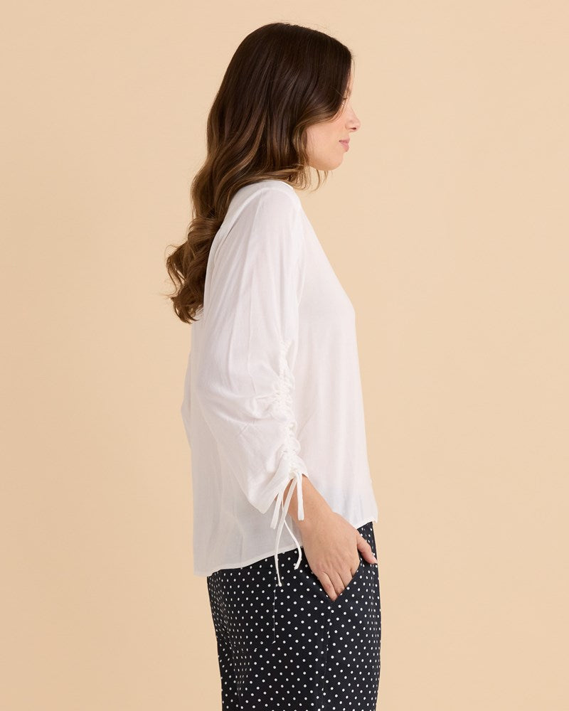 Betty Basics Belinda Blouse (White)