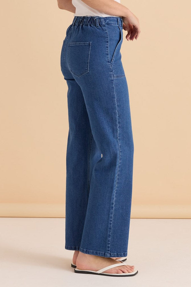 Betty Basics Relax Worker Jean (Vintage Blue)