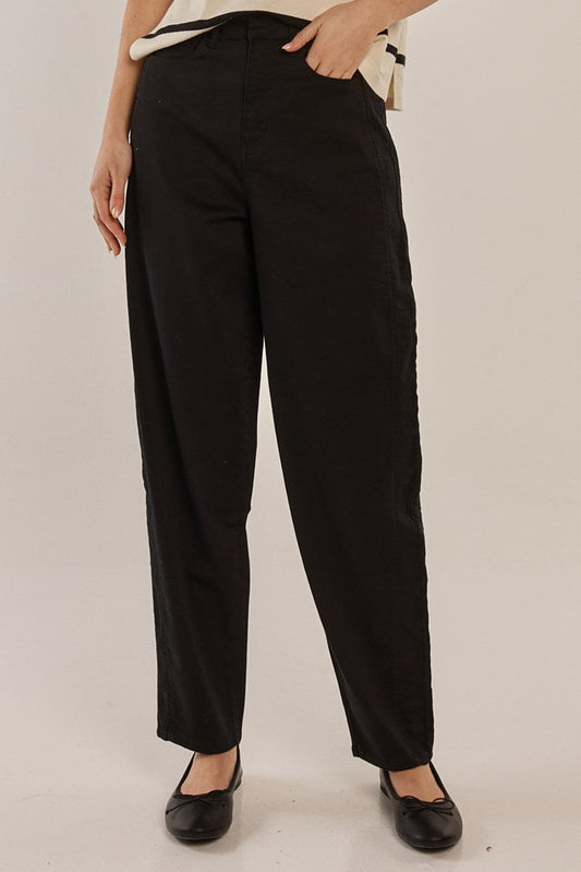 Betty Basics Barrel Leg Chino (Black)