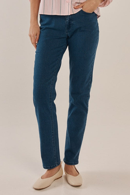 Betty Basics Rita Relax Skinny Jean (Dusty Blue)