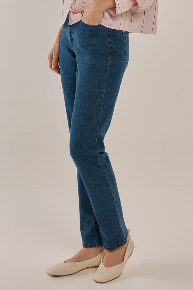 Betty Basics Rita Relax Skinny Jean (Dusty Blue)