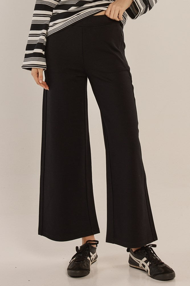 Betty Basics Wynn Wide Leg Ponte Pant (Black)