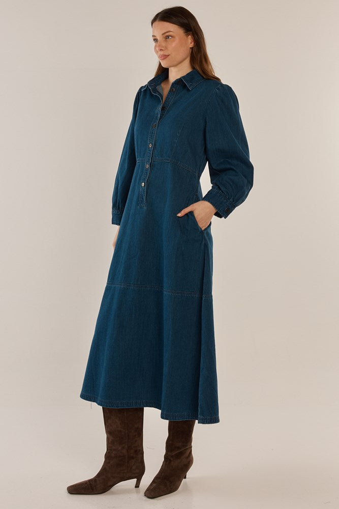 Betty Basics Detroit Dress (Dark Vintage Wash)