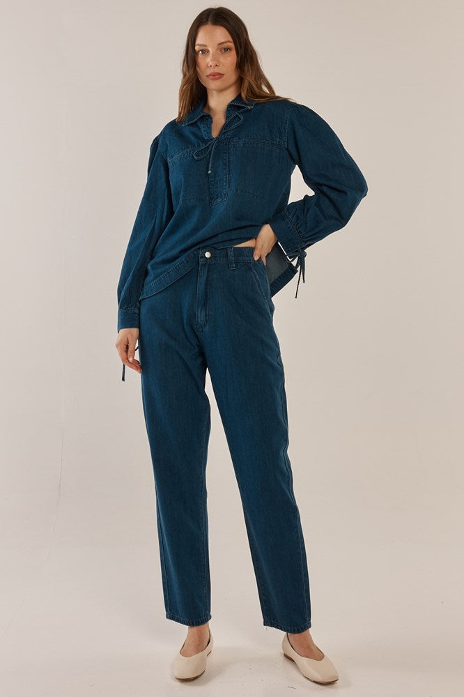 Image of Jeans. Product name - Dubai Jeans Dark Vintage Wash in Dark Vintage Wash colour by brand - Betty Basics