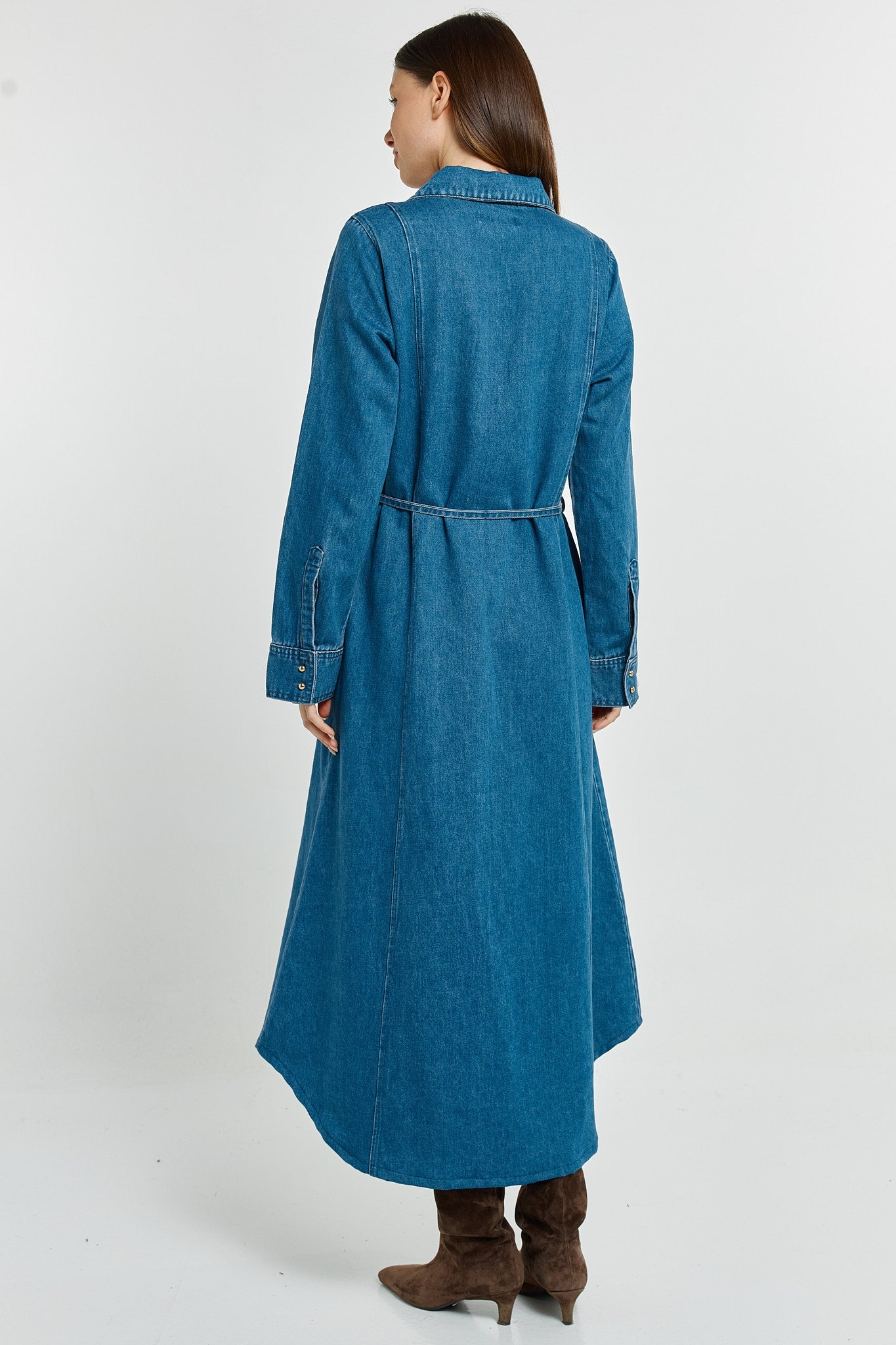 Betty Basics Nico Denim Dress (Mid Blue)