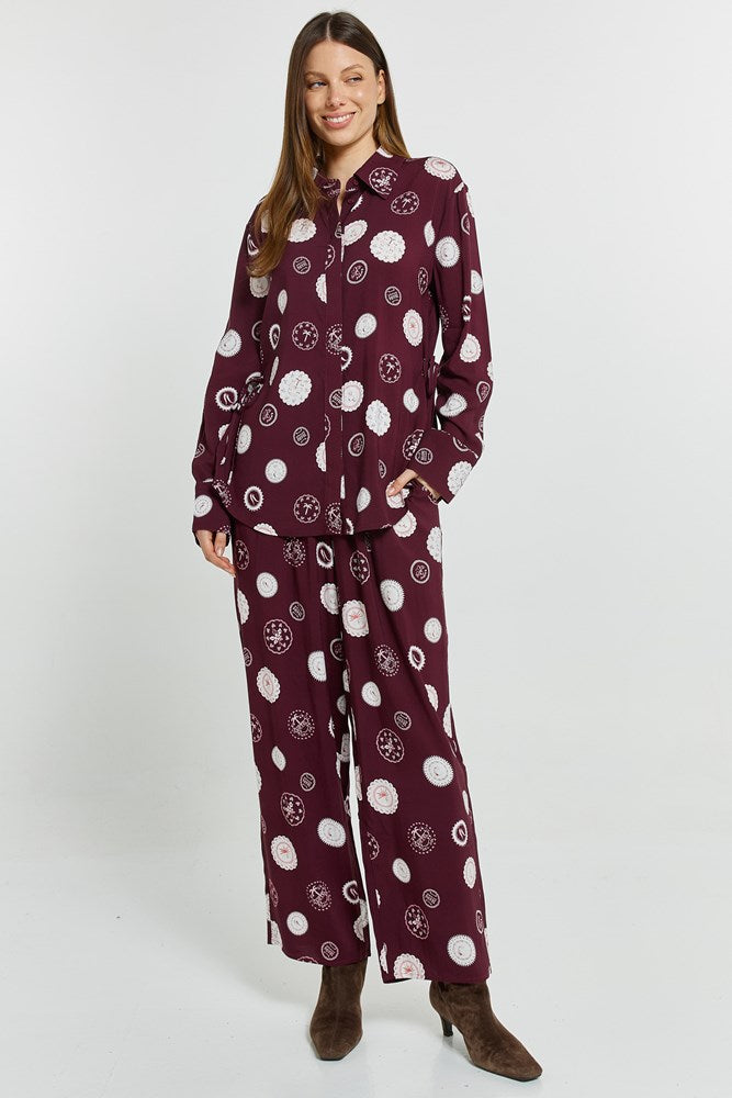 Betty Basics Stamp Tie Shirt (Postage Stamp Print)