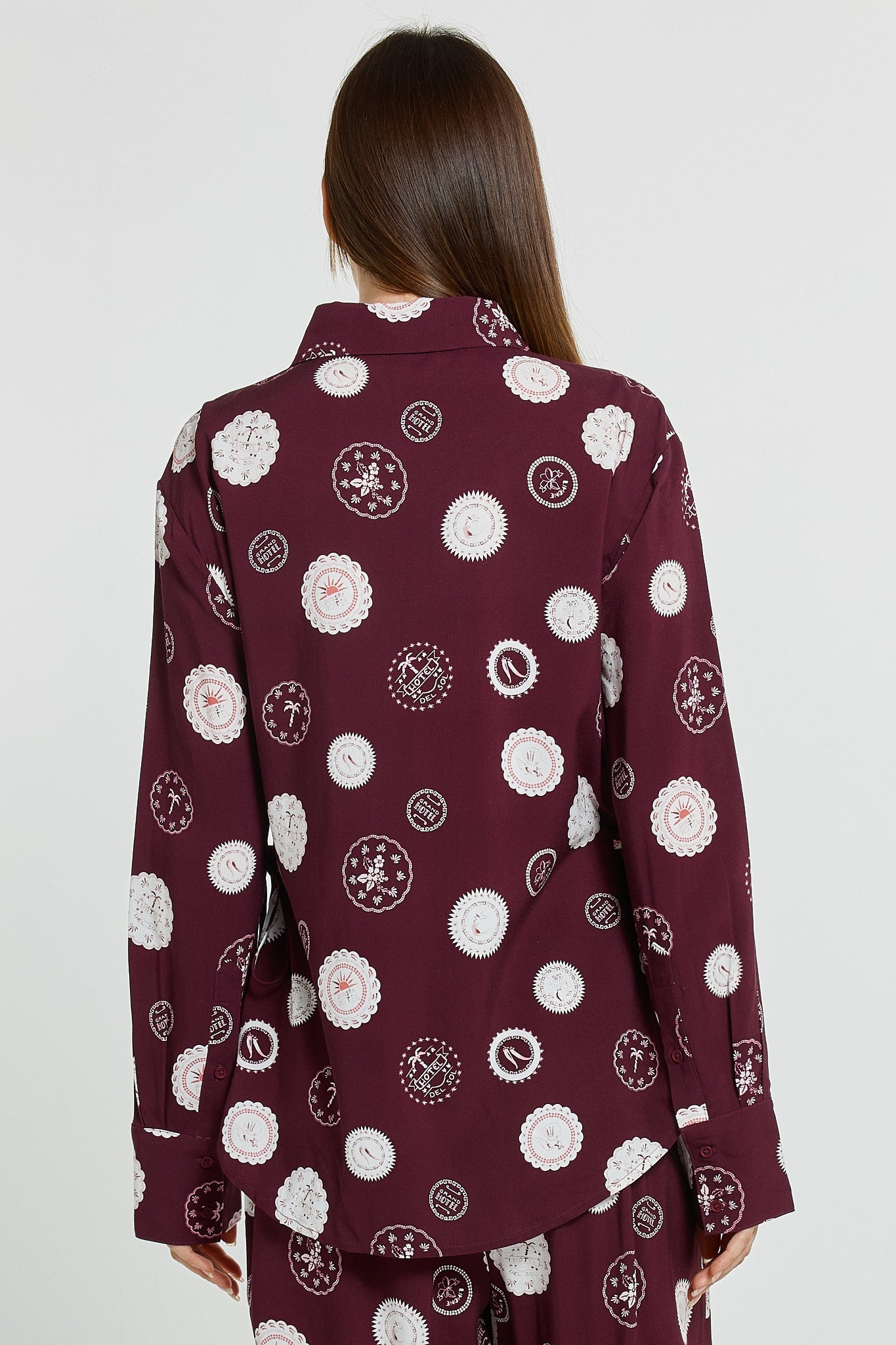 Betty Basics Stamp Tie Shirt (Postage Stamp Print)