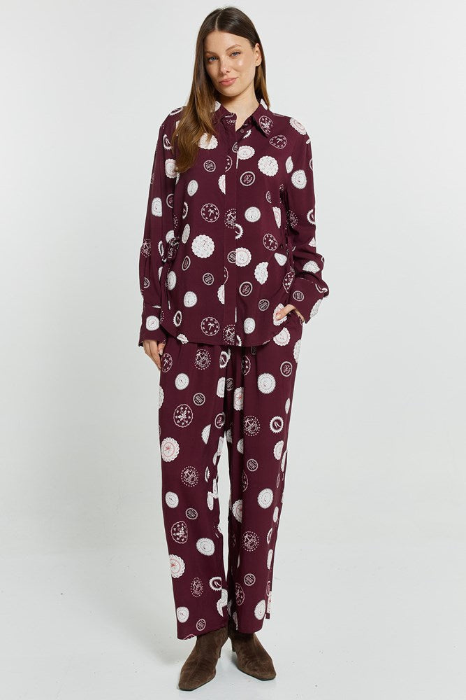 Betty Basics Stamp Relax Pants (Postage Stamp Print)