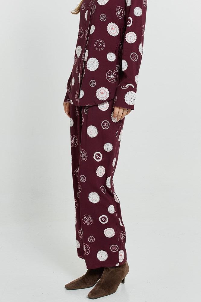 Betty Basics Stamp Relax Pants (Postage Stamp Print)