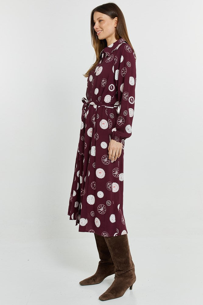 Betty Basics Stamp Shirt Dress (Postage Stamp Print)