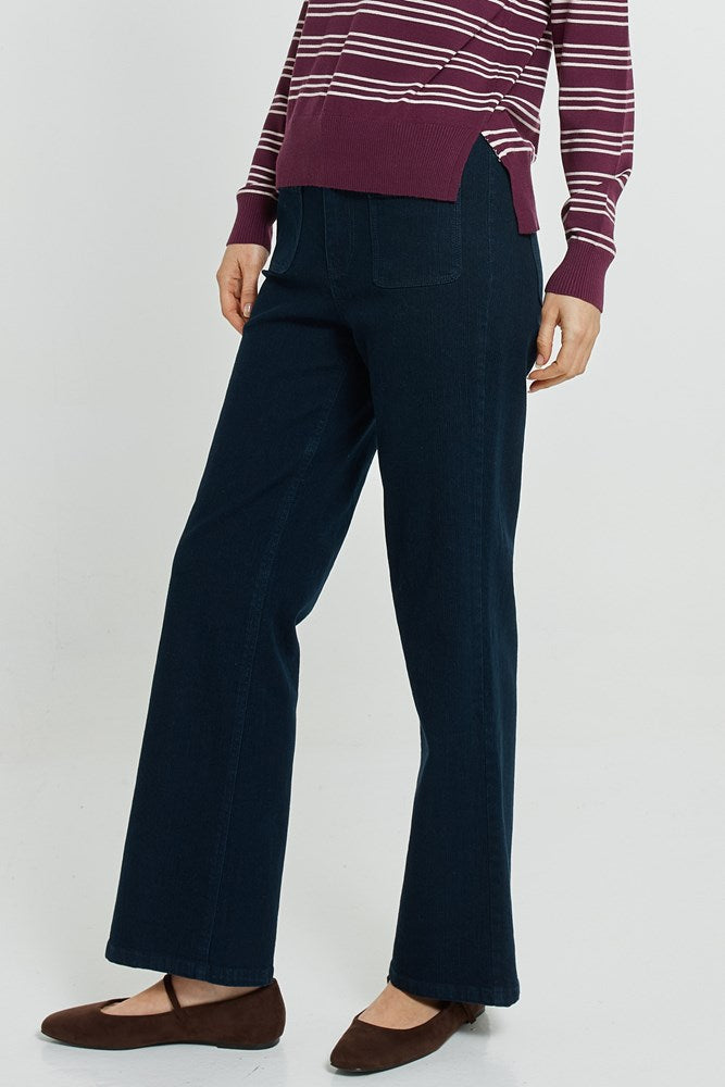 Betty Basics Patch Pocket Jean (Blue Smoke)