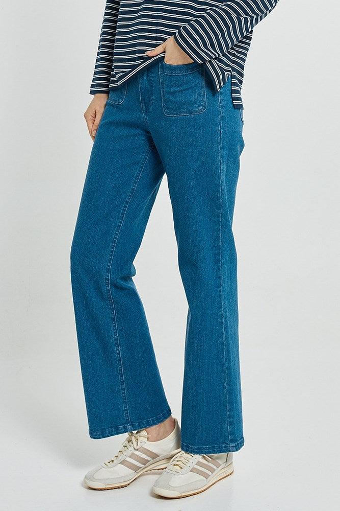 Betty Basics Patch Pocket Jean (Vintage Blue)