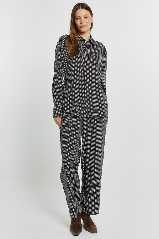 Betty Basics Tessa Relax Pant (Nutmeg Geo Print)