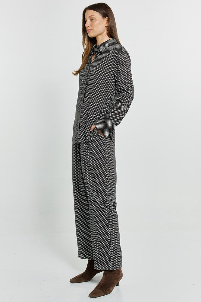Betty Basics Tessa Relax Pant (Nutmeg Geo Print)