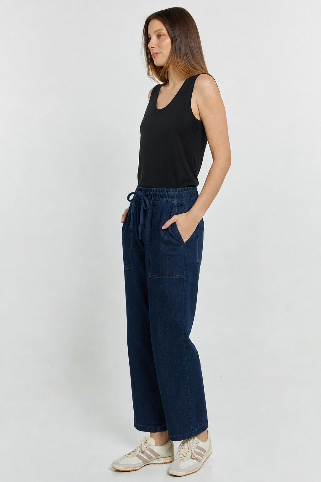 Betty Basics Quinn Stretch Jogger (Blue Wash)