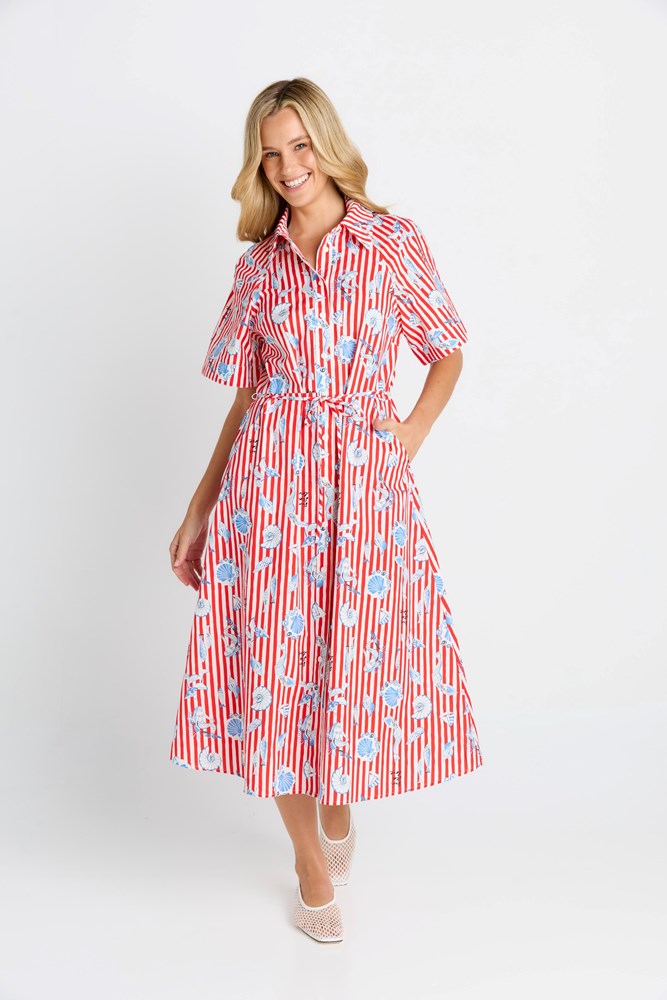 Image of Dresses. Product name - Amalfi Dress in Amalfi Print colour by brand - Betty Basics