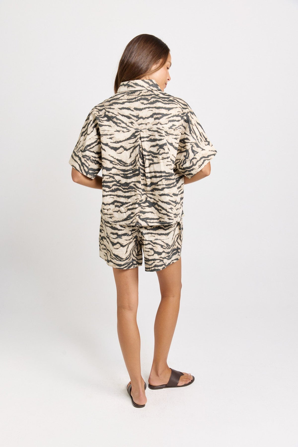 Betty Basics Dawn Denim Shirt (Animal)