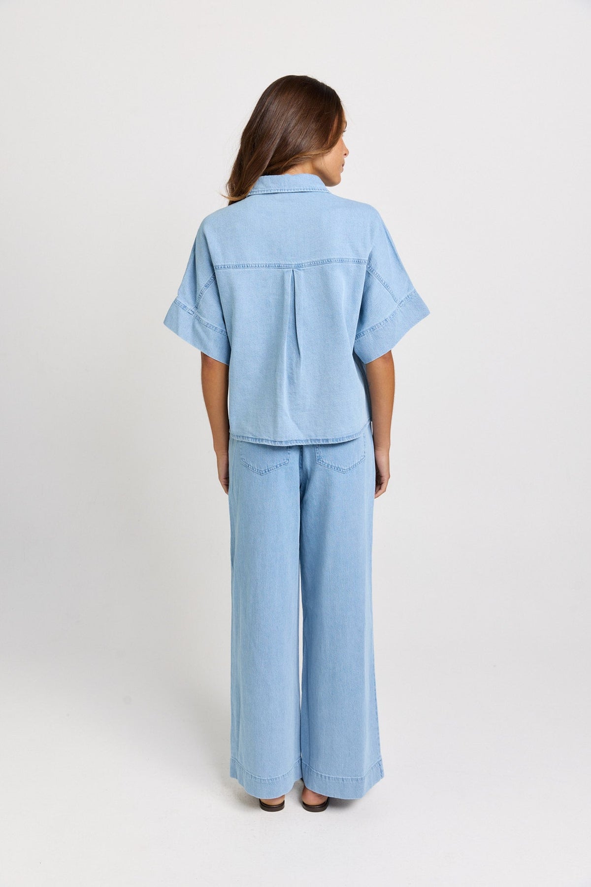 Betty Basics Dawn Denim Shirt (Medium Wash)