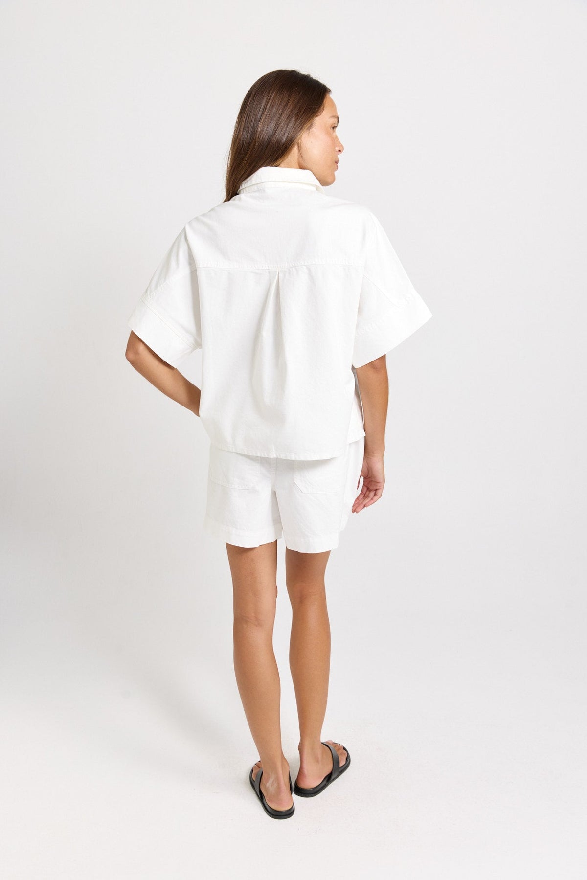 Betty Basics Dawn Denim Shirt (White)